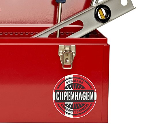 2 x Kopenhagen Dänemark Flagge Vinyl Aufkleber Aufkleber Laptop Reise Gepäck Auto Ipad Schild Fun # 6726 – 10cm/100mm Wide - 4