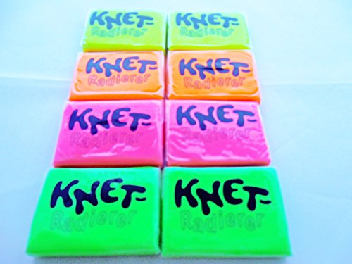 Partynelly® 8 Knetradierer | Radiergummi zum kneten | Radierer | 4 FARBEN | - 2