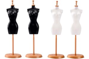 LEEQ 4pcs Manichino da Sartoria Femminile per Bambole - Sartoria, Sartoria, manichino da Donna, con Supporto per Display, Modello Mannequin per casa delle Bambole Fai da Te, Decorazione