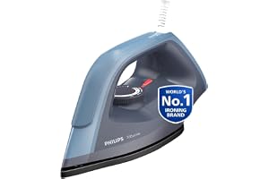 Philips DST0700/00 Hi-Power Heavy Weight Dry Iron | 1350W, Advanced Alloy Non Stick Soleplate, Fluidic Cool Touch Design, Ultra Powerful Performance