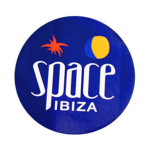 Space Ibiza Pegatina Grande con Logo Nuevo - Azul Talla nica