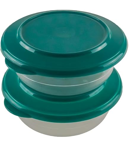 Marque Tupperware grand saladier bleu avec couvercle pour salade été 3
