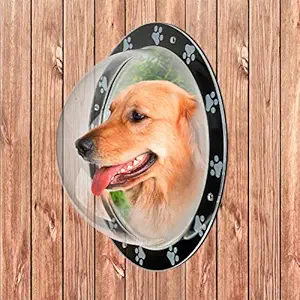 PUPTECK Pet Fence Window - Acrylic Clear Dome View, Dog Bubble Window, Cat Dome Safe Pet Peek Window Large Size for Dog Cat Pets