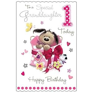 granddaughter 1st birthday card amazon