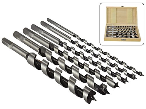 6 teiliges Set Schlangenbohrer 230 mm lang 6mm - 8mm - 10mm - 12mm - 16mm - 20mm