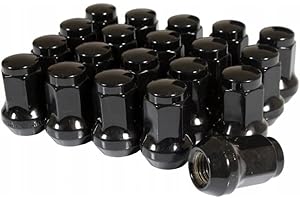 NARUBB 1 set (16 pezzi) di dadi ruota WN-13271-BK nero, filettatura M10 x 1,25, adatti per Quad ATV