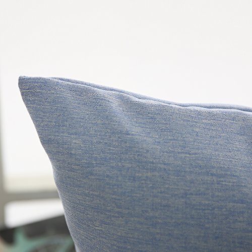 Deconovo 4er Pack Kissenbezüge Sofakissenbezug Kissenbezug Kissenhülle Hellblau 40×40 cm - 5