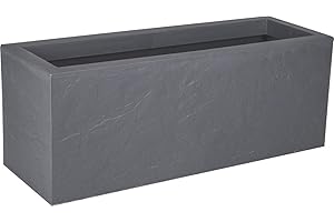 EDA Volcania Up - Jardinera (80 cm), Gris Guijarro