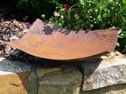 Schale Pflanzschale "SVE" Metall Edelrost 37 x 37 cm