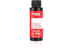 Borthe Mini Professional Creme Hair Developer Activator Peroxide for Hair Colouring Long Lasting Colour and Grey Coverage 60ml 6% 20 Volume