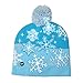 Produktbild Ahomi LED Weihnachtsmütze Niedlicher Weihnachtsbaum Strickmütze Wintermütze Warme Mütze Dekoration Geschenk blau