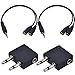 Produktbild 2 Stück Lautsprecher und Kopfhörer Splitter Kabel Männlichen auf Doppel Weiblich Adapter mit 2 Stück Vergolden Airline Flugzeug Flug Adapter