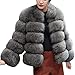 Produktbild Qmber Faux Pelz Mäntel Damen Pelzmantel Felljacke Jacke warme Plüschmantel lose Teddyfell Parka Elegant Luxus Kunstpelz Faux Kunstfell Overcoat, Faux Fur Hooded Autumn Winter (DG2,X-Large)