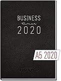 Chäff Business-Timer 2020 A5 schwarz, 12 Monate | 1 Woche 2 Seiten | Wochenplaner, Wochenkalender, Weekview Organizer | Terminkalender für perfektes Zeitmanagement im Beruf und Alltag by