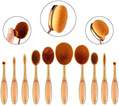 TTRwin® 10 PC/Set Toothbrush Style Makeup Brush Set Professional Fiber Brush Hair plastic Handle Foundation Blending Blush Concealer Eye Face Liquid Powder Cream Cosmetics Lip Brush Tool Brushes Kit