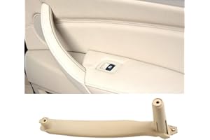 TTCR-II Door Pull Handle Compatible with BMW X5 E70 2008-2013,Compatible with BMW X6 E71/E72 2008-2014,Right Rear Interior Passenger Door Handle Trim(Leather Cover NOT Included)