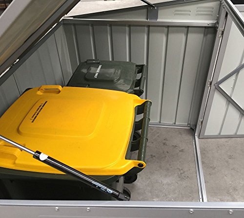 Globel Industries Metallgerätebox und Mülltonnenbox 5×3 Anthrazit // 174x101x132 cm (BxTxH) // Aufbewahrungsbox und Gartengerätebox - 4