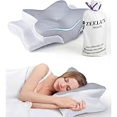 Premium Ortopedik Yastık &ndash; Konturlu Boyun Yastığı, Hafızalı K&ouml;p&uuml;k, Ergonomik Boyun ve Omuz Desteği, Serinletici ve Kokusuz, Y