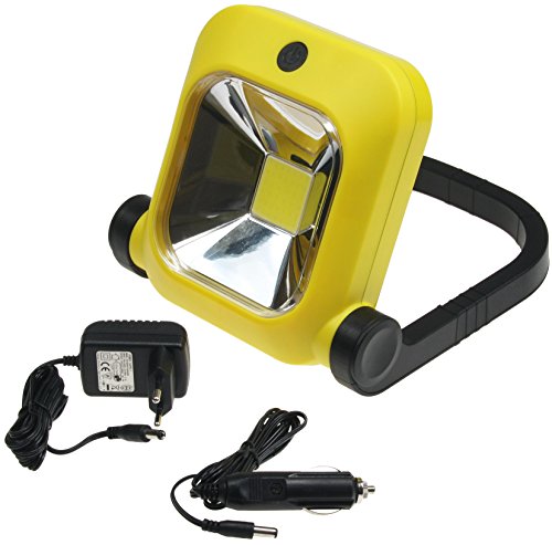 LED Baustrahler Arbeitsleuchte mit Akku, 8Watt, 750 Lumen, leichtes Gehäuse, mit Tragegriff