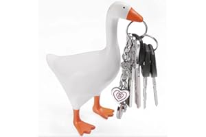 VELLICHOR EUROPE Sweet Magnetic Goose Key Holder - Cute Resin Goose Figurine with Strong Magnetic Beak - For Holding Keys, Glasses etc - Whimsical Home Decor for Kitchen, Living Room, Bedroom, Animal Themed Home Decor