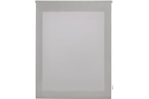 DECORBLIND | Estor Enrollable translúcido Liso, Medida Estor: 160x175 Ancho x Largo/Medida Tela Estor Liso: 157x170 – Estor translucido Color Plata fácil instalación a Pared o Techo