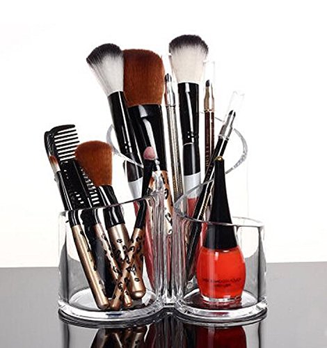 PuTwo oraganizador Make-up Acryl groß Kapazität Make Up Etui Box rund
