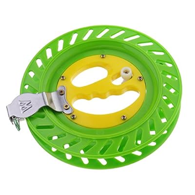 Sharplace Bobine de Ligne de Pêche avec Verrou Enrouleur pour Pêcheur Enfant - Vert jaune, comme décrit