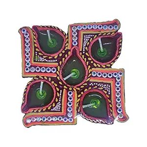 EccellenteSatiya Diya for Pooja Home Decoration | Diwali Gift |Pack of 5 |Wax