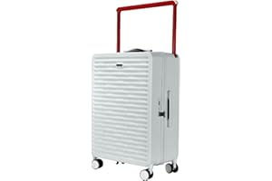 NPLE Valigia Trolley Bagaglio a mano Ultraleggero 100% policarbonato rigido 68 x 44 x 26 cm – Manico In Alluminio - Mobilità a 360° - 4 Ruote Silenziose Zip professionale