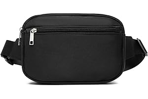 GUSXPPD Sac Banane Femme Fanny Pack Sac de Poitrine pour Femme avec Sangle Réglable pour Les Voyages en Plein air, Le Sport, la Course à Pied, la randonnée (Noir)