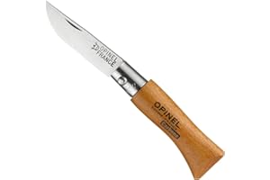 Opinel Non-Locking Carbon Steel Blade No.5 - Beech - Beech, 3.5 Cm