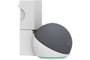 Aokicase Pour Amazon Echo Dot 4 / Echo Dot 5 Support Support de bureau Accessoires de support de bureau Pas de vis nécessaires pour haut-parleur (Amazon Echo Dot 4 / Echo Dot 5, blanc) A356