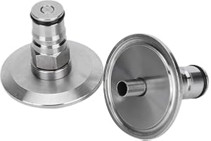 Atyhao 2Pcs 304 Acero Inoxidable Homebrew Keg 1.5in Tri-Clamp to Ball Lock Poste Adaptador Brewing Fitting Clamp to Homebrew Beer conry keg Ball Lock