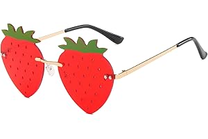 HIFOT Rahmenlos Sonnenbrille für Damen, Partybrillen für Fasching Foto Requisiten Geburtstagsfeier für Kinder Erwachsene