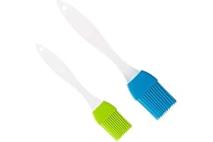 IUFDGHN Silicone Pastry Brush Basting Brush Set, 7" & 8"Heat Resistant Oil Brush for Cooking Kitchen Baking Barbecue BBQ Grilling Meat,2 Pcs