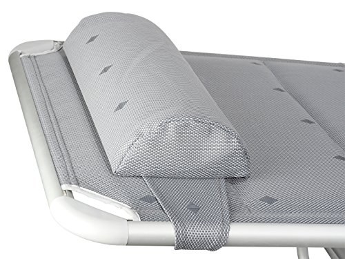 2er-Set Sonnenliegen, verstellbar, klappbar, belastbar bis 120kg, Grau; Campart Travel BE-0639 - 5