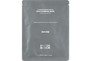 ‎BABOR DOCTOR BABOR Cryo Plumping Mask | Erfrischende und pflegende Tuchmaske | Sofortiger Feuchtigkeitsboost für 24h | Glatteres und Pralleres Hautbild | vegan | 1 Stück