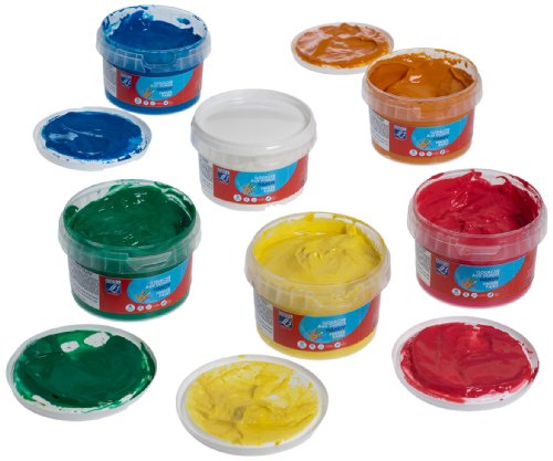 Lefranc & Bourgeois Kinder - Fingerfarben Set - 6 Farben in 200ml Töpfen