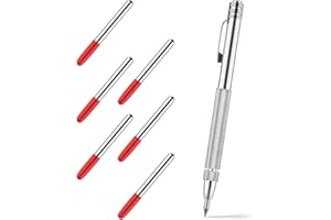 XUKZIMA 1 Pcs Marcador de Metal Duro con Imán Lapiz de Grabado de Carburo para Metal y Vidrio Incluye 6 Puntas de Repuesto
