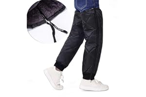 ITODA Ginocchiera invernale termico leggero piumino antiscivolo per sci, moto, scooter, ginocchiere antivento e per ciclismo (nero (interno giallo))