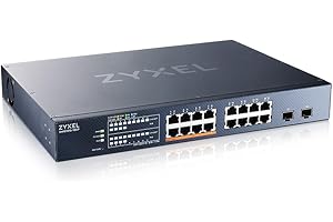 Zyxel 18-Port Multi-Gig Switch | 2.5G Cloud/Smart Managed | mit 8 x PoE++ @180W Budget | 2 x 10G SFP+ | Rackmontage [XMG1915-18EP]