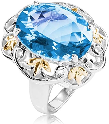 Shipton and Co Ladies Shipton and Co Silver and Gold Colour Changing Flourite Ring RQF008FL U