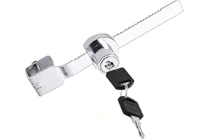 Litensh Sliding Blade Saw Locks with Key, Glass Door Reptile Vivarium Lock Terrarium Showcase Display Case Lock Ratchet Cabinet Glass Door Locks