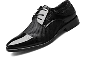 ENDORADORE Mens Dress Shoes Lace Up Brogues Smart Party Leather Oxfords Fashion Business Shoe Classic Office Wedding Formal Shoes