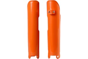 POLISPORT 8399000002 - Set di protezioni forcella in polipropilene antiurto senza bulloneria compatibile con le moto KTM in colore arancio