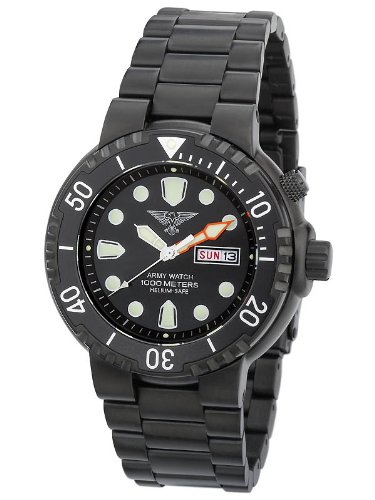 Army Watch Taucheruhr - EP844 - 100 ATM/1000 Meter - Black IP Army Watch Taucheruhr - EP844 - 100 ATM/1000 Meter - Black IP