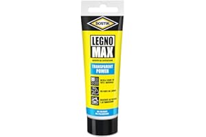 Bostik Legno Max Transparent innovativo adesivo per incollare il legno, senza poliuretani, extra forte e impermeabile tubetto 85g Trasparente