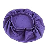 Tamaño: diámetro 30cm Pinzhi Nuevo Sombrero De Dormir Night Sleep Cap Cuidado Del Cabello Capó De Satén Nightcap Para Hombres De Las Mujeres(Púrpura )