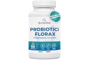Bandini® FLORAX PROBIOTICS | Fermenti Lattici Probiotici per l'intestino - 20 Miliardi UFC - 18 Ceppi Batterici tra cui Lactobacillus, BifidoBacterium - Probiotico naturale - 60 Capsule per 60 Giorni