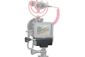 PULUZ Microfono Adattatore CNC Lega di Alluminio Custodia Protettiva per GoPro HERO 8 Nero /7/6/5 Gabbia Alluminio